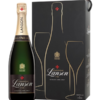 Champagne Lanson Champagne Black Label 0,75l darčeková taška s dvomi pohármi