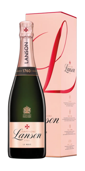 Champagne Lanson - Rosé Label v darčekovej krabici